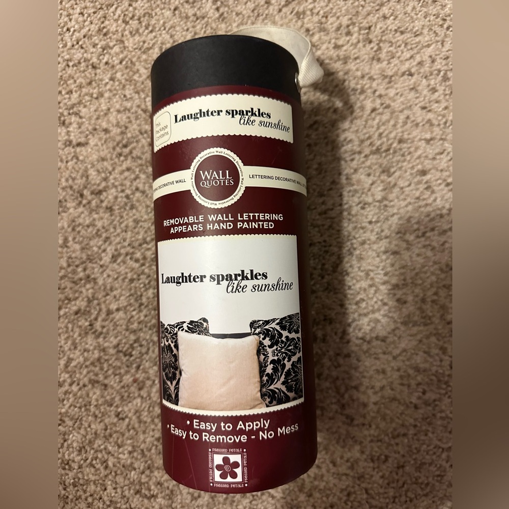 NIB sticker decal Wall Quote - “laughter sparkles like sunshine”